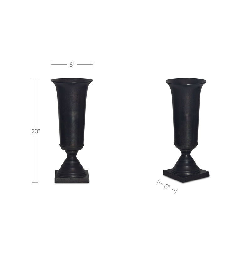 Cassia - Cast Aluminum Vase - Black