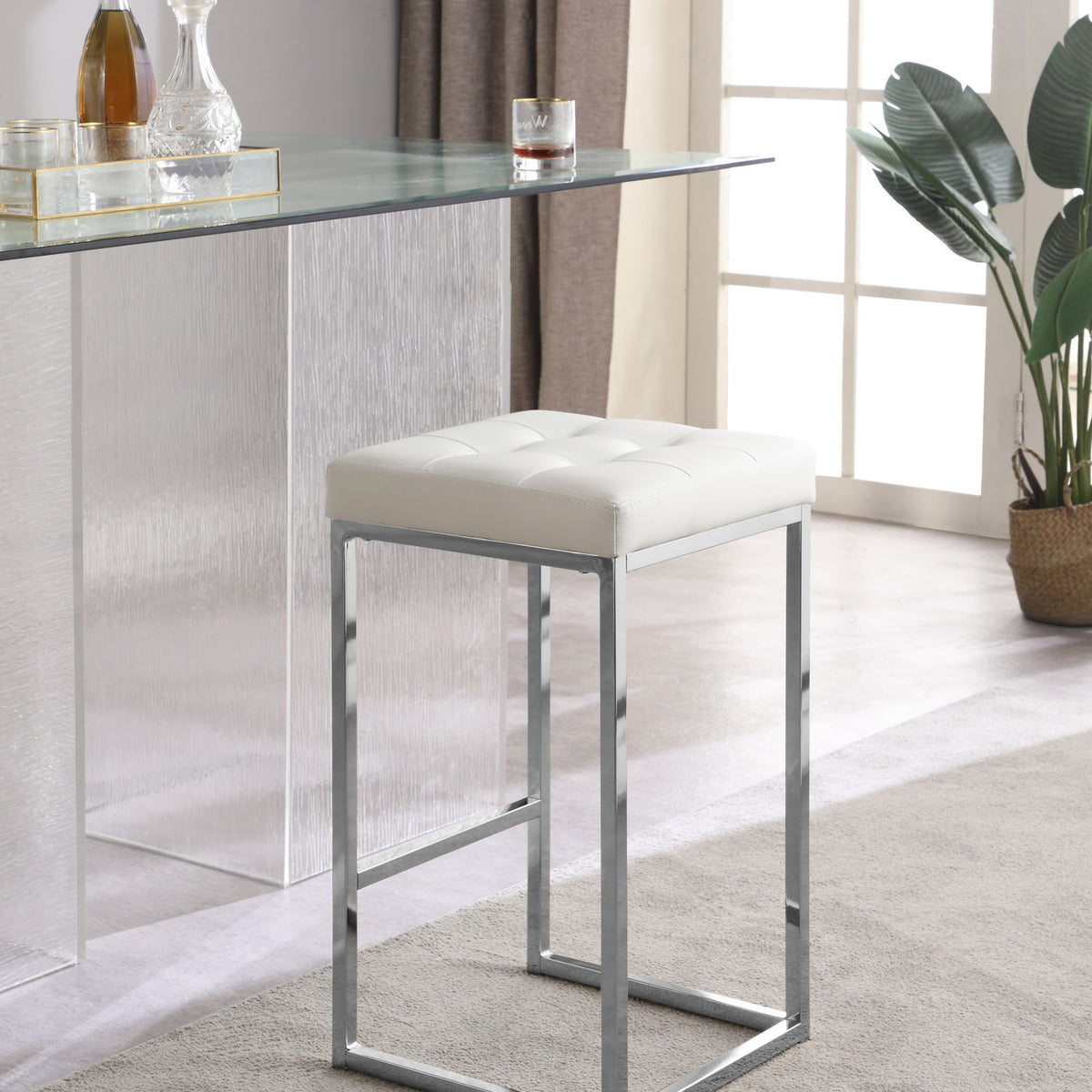 Nicola - Faux Leather Stool (Set of 2)