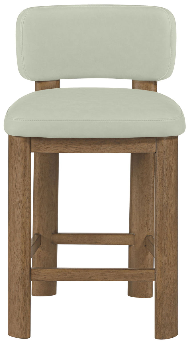 Paloma - Faux Leather Upholstered Counter Stool (Set of 2) - Brown Frame