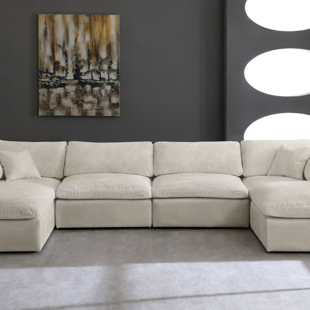 Cozy - 6 Piece Modular Double Chaise Sectional