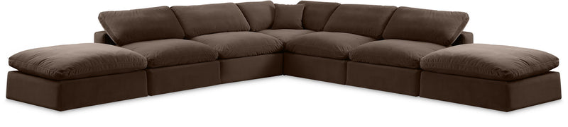 Comfy - 7 Piece Velvet Modular Corner Sectional
