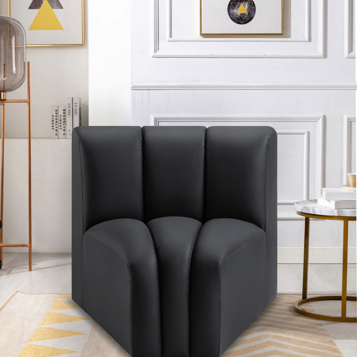 Arc - Faux Leather Curved Corner Chair