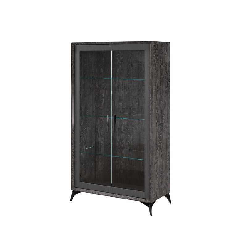 Krystal - 2 Door Vitrine - Black