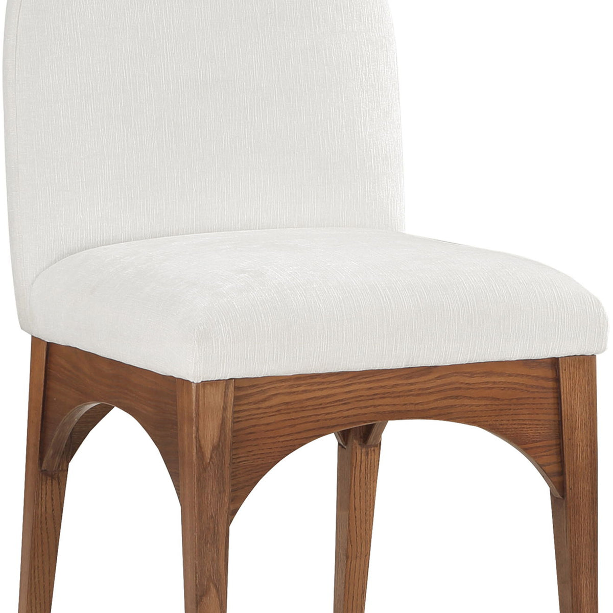Waldorf - Chenille Dining Side Chair With Brown Legs