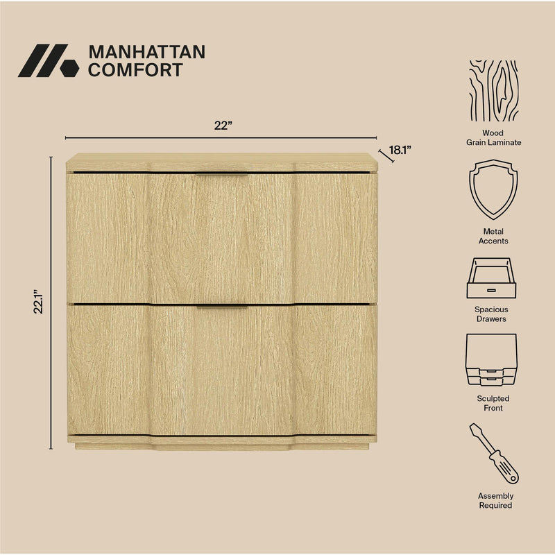 Manhattan Clive - 2-Drawer Accent Nightstand