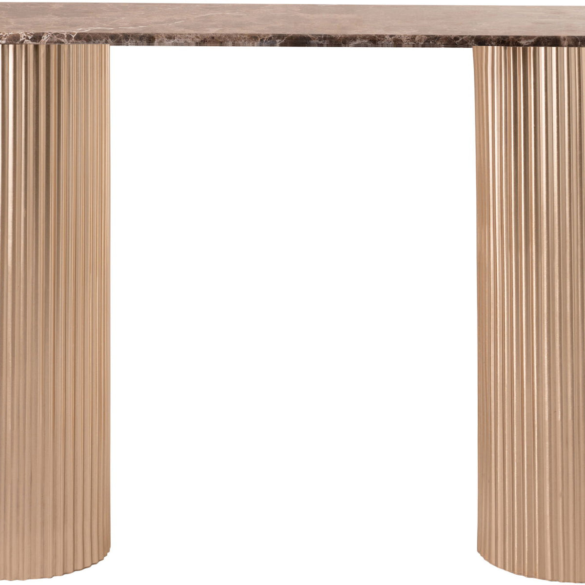 Cindra - Genuine Marble Top And Iron Base Console Table