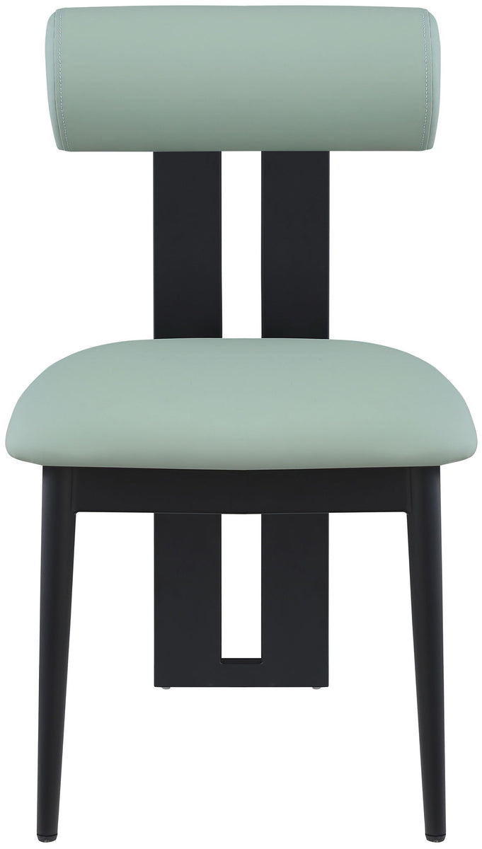 Dario - Faux Leather Dining Chair With Black Frame (Set of 2)