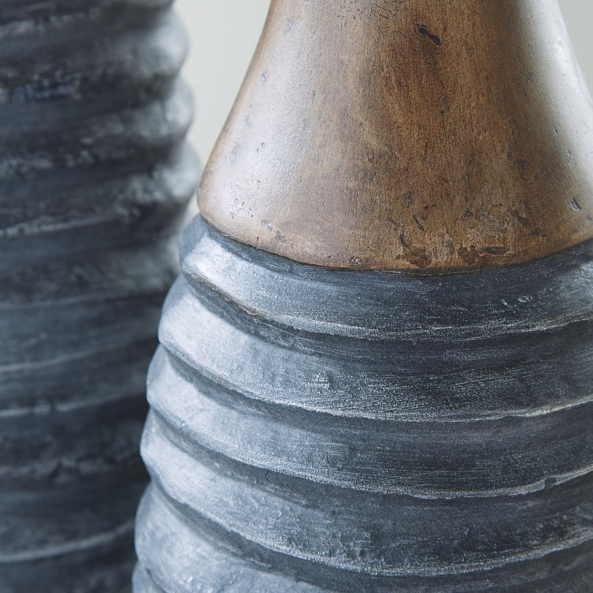 Blayze - Antique Gray / Brown - Vase Set (Set of 2)
