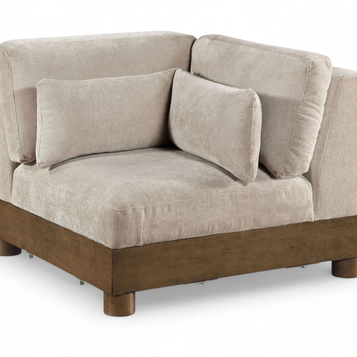 Turin - Fabric Upholstered Modular Corner Chair - Taupe