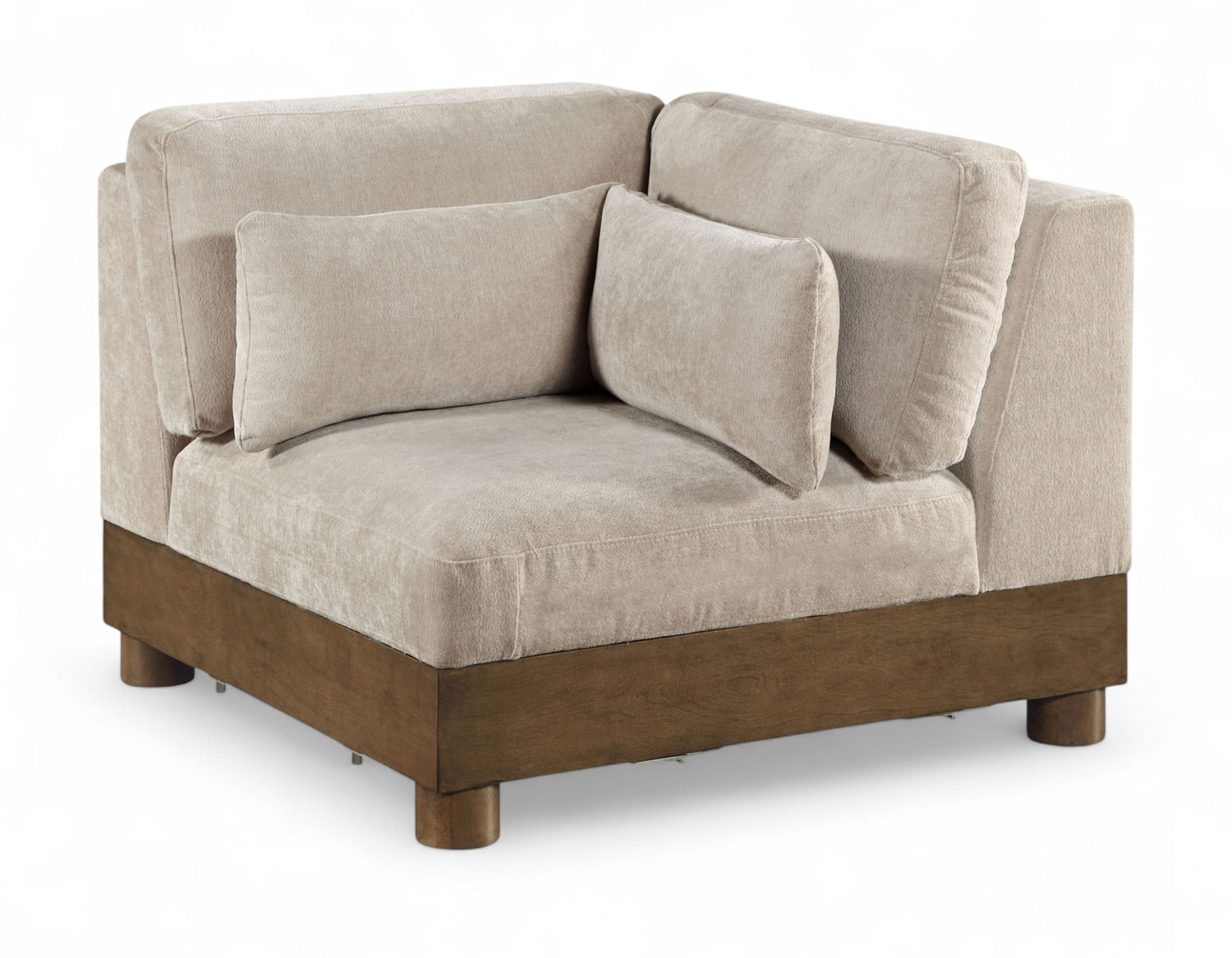 Turin - Fabric Upholstered Modular Corner Chair - Taupe