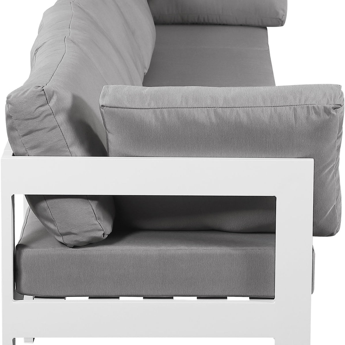 Nizuc - Outdoor Patio 5 Seat Modular Sofa With White Frame