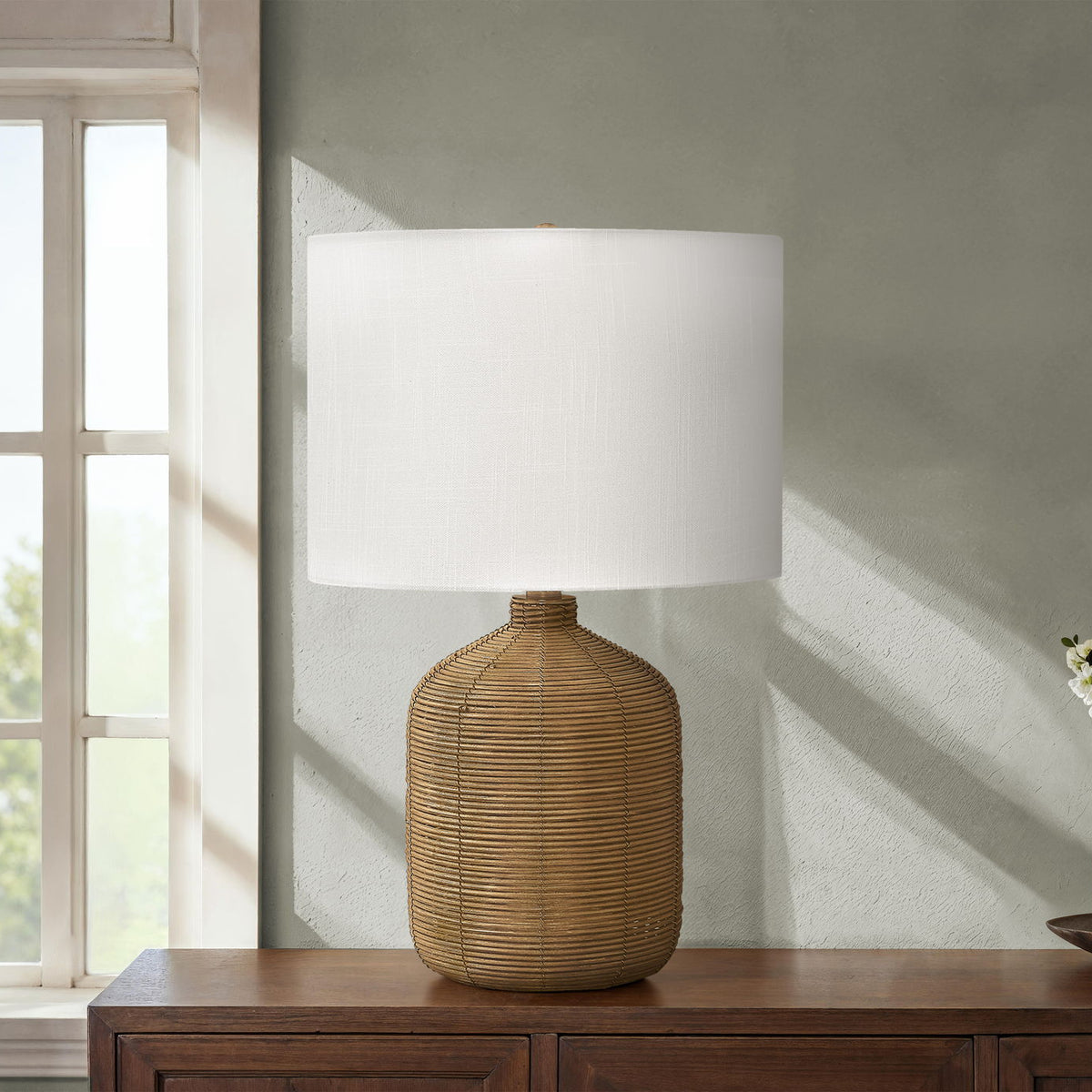 Lighting, Table Lamp, Rattan, Modern
