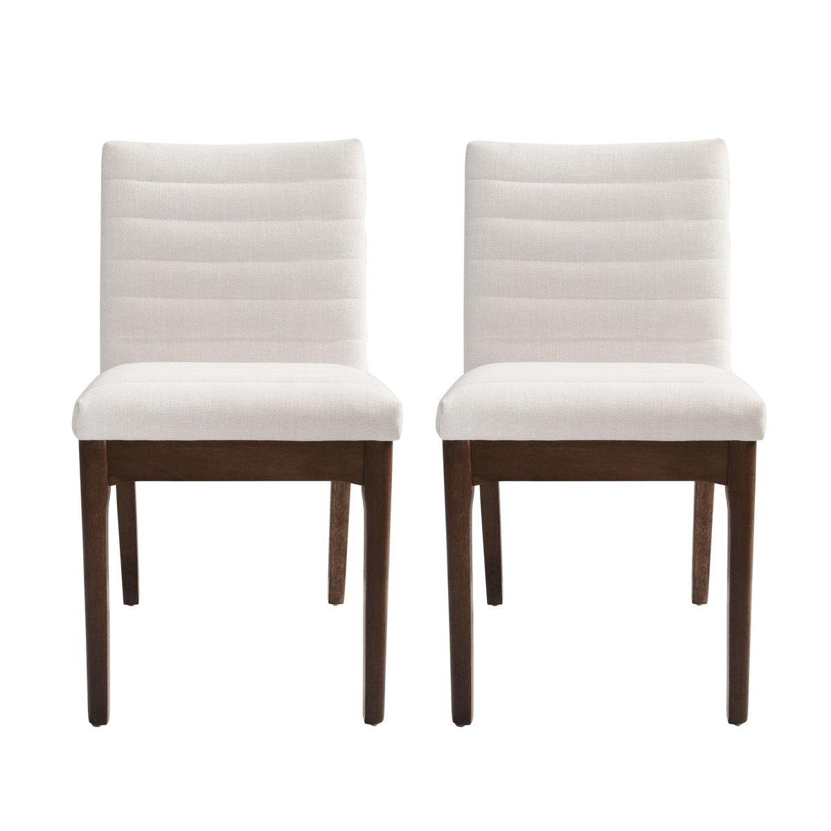 Upholstered Dining Chairs With Rubber Legs (Set of 2)