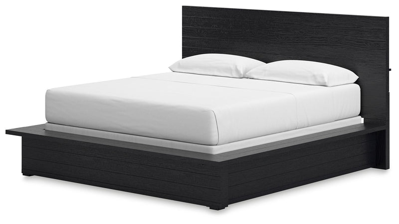 Londer - California King Panel Bed - Black