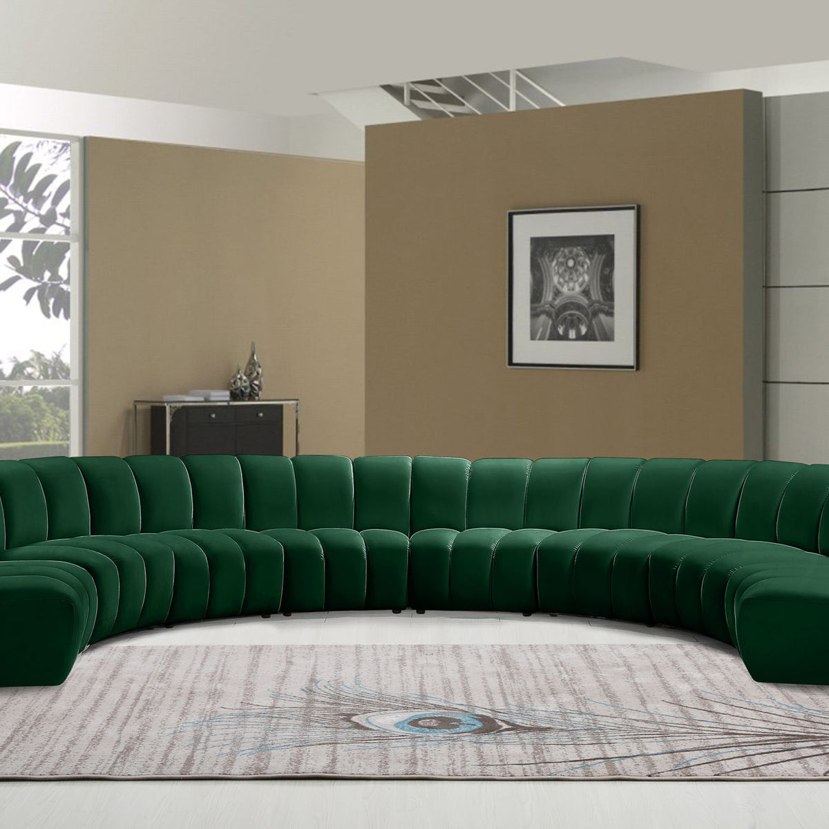 Infinity - 8 Piece Velvet Modular Sectional
