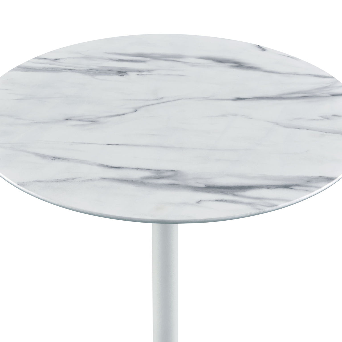 Orbit - 15.5" End Table With Height Adjustable Marble Textured Top
