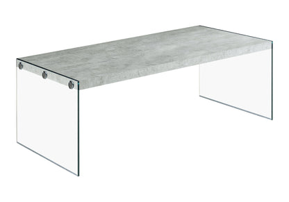 Coffee Table Rectangular For Living Room Clear Tempered Glass