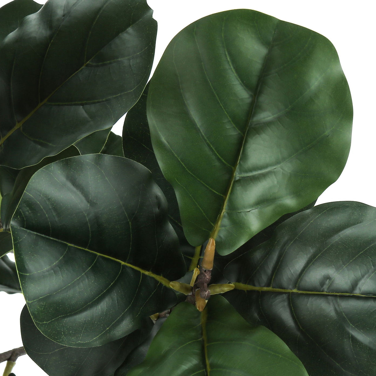 47" Tall, Artificial Plant, Fiddle Tree, Indoor, Fake, Floor, Greenery, Potted, Real Touch, Decorative - Green / Black