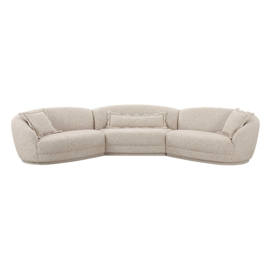 Marion - Textured Boucle Large Sectional - Two-Tone