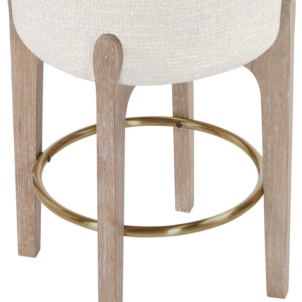 Torino - Backless Counter Stool With Brushed Natural Base (Set of 2)