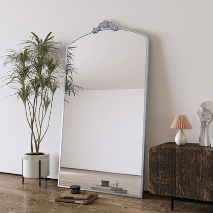 Floor Mirror Full-Length Floor Standing Silver 36-inch