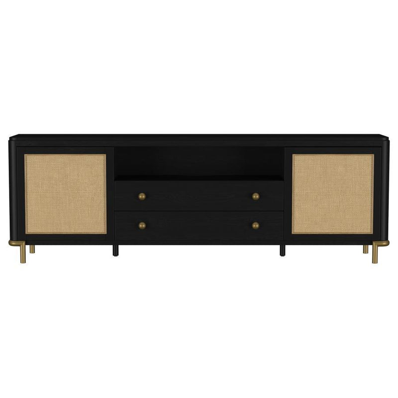 Arini - Rattan Cane 2-Door TV Stand Media Console