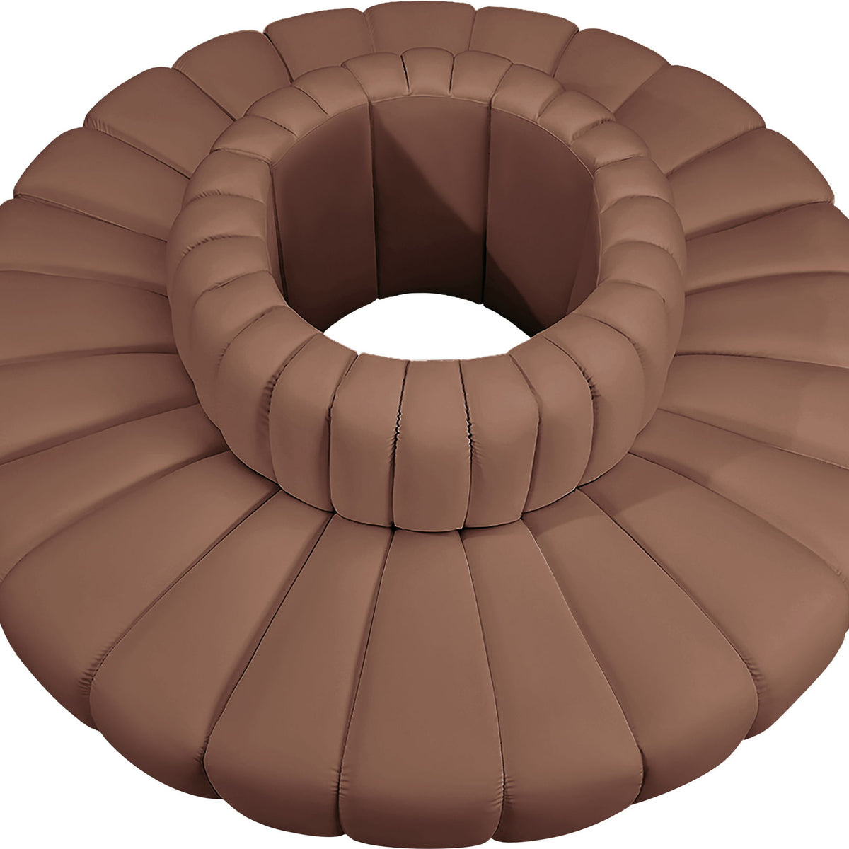 Arc - Faux Leather 8 Piece Round Modular Sofa
