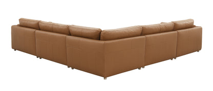 Brighton - Top Grain Leather Modular Sectional - Brown