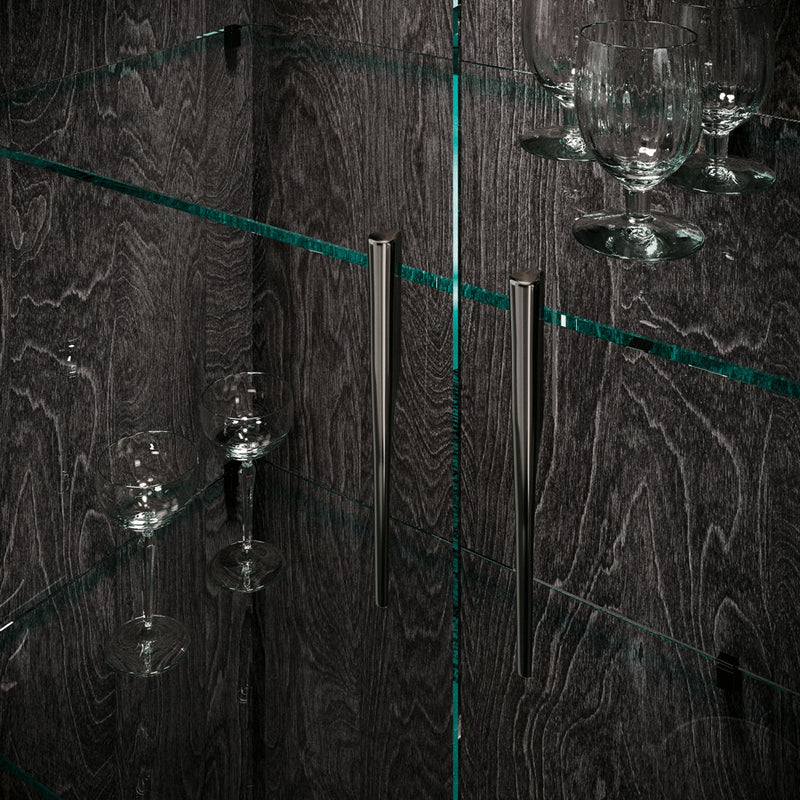Krystal - 2 Door Vitrine - Black