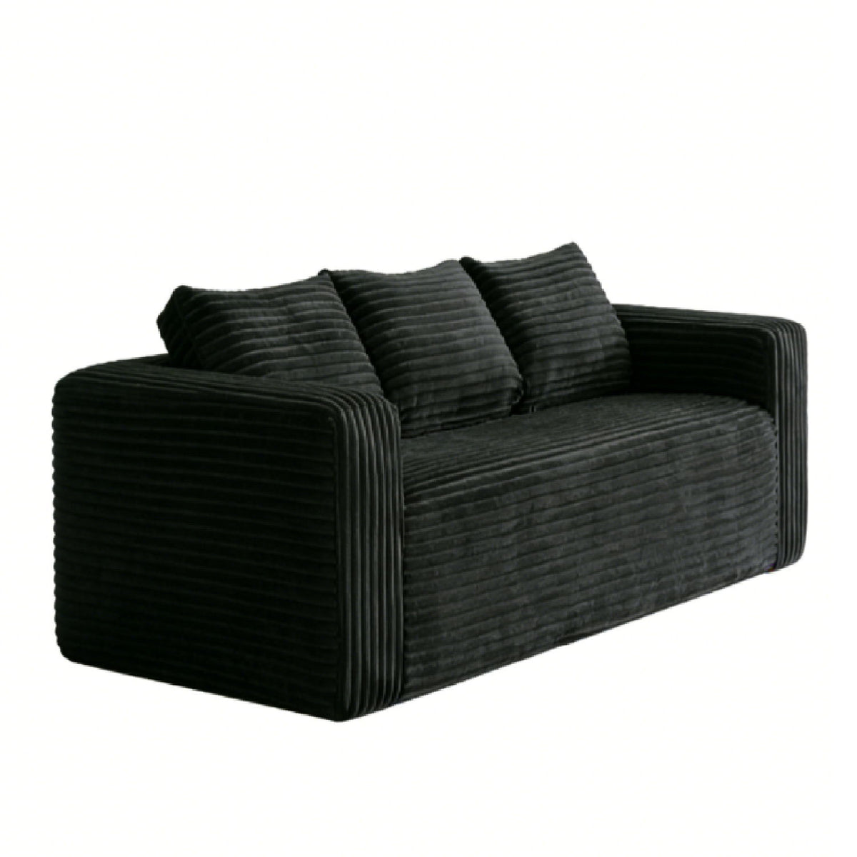 Cloud Loveseat Sofa Couch, Compressed - Black