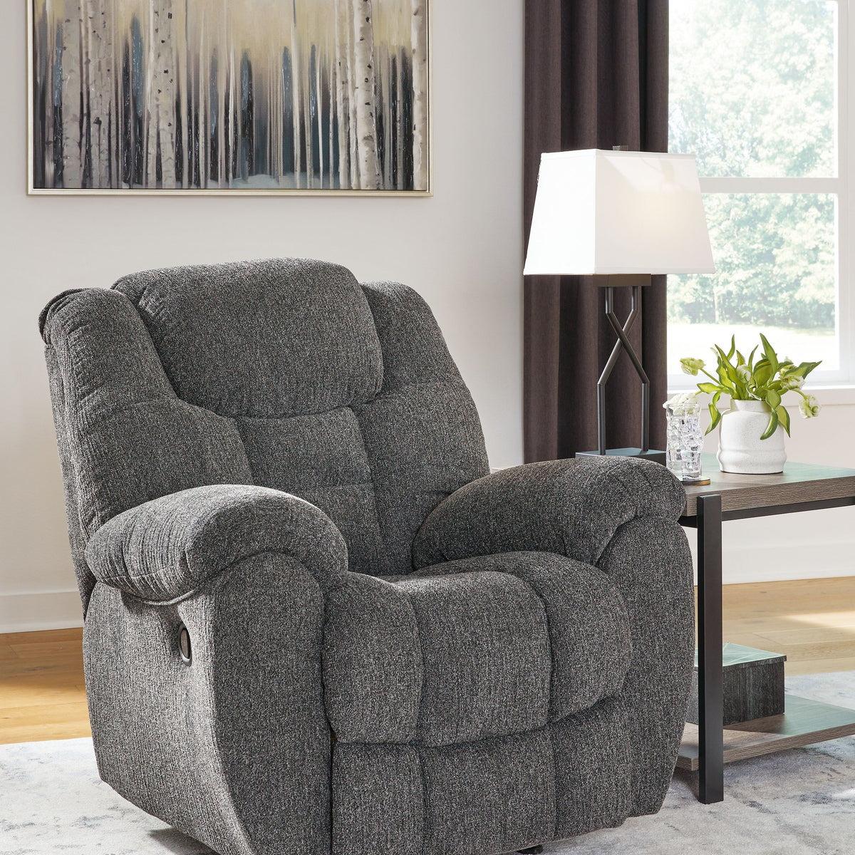 Foreside - Charcoal - Rocker Recliner