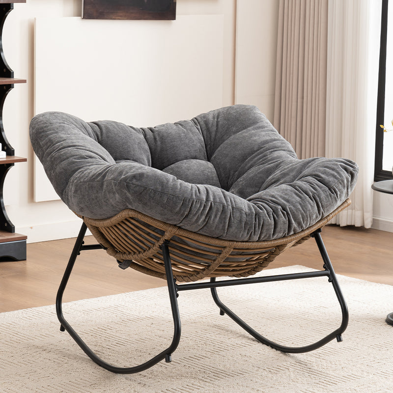 Modern Chenille Rocking Chair - Chenille
