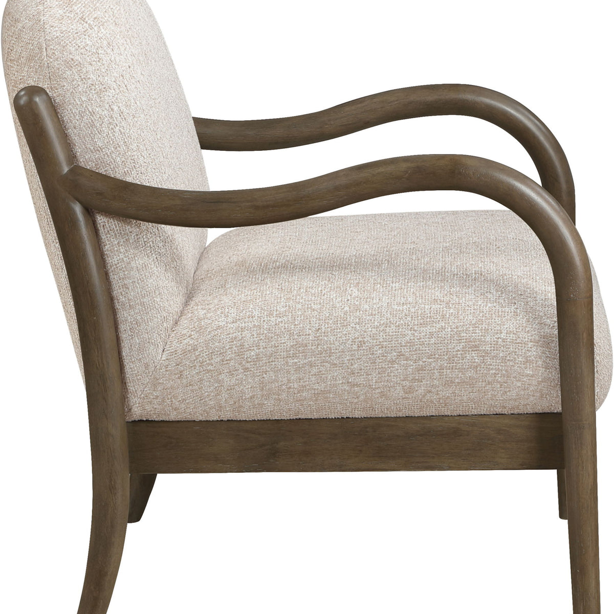 Helmsley - Performance Fabric Upholstered Accent Chair - Brown Frame