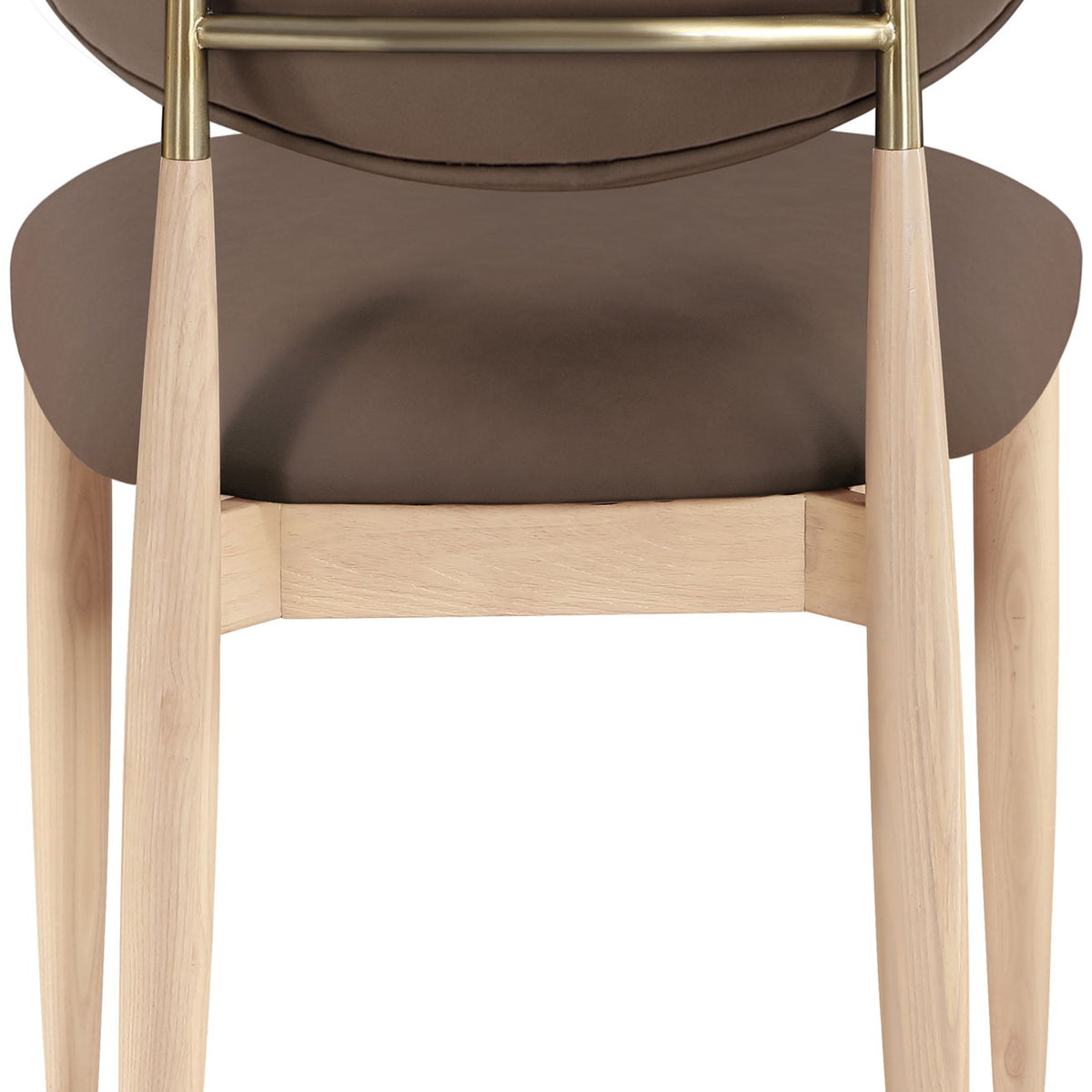 Riccio - Faux Leather Dining Side Chair (Set of 2) - Natural Frame