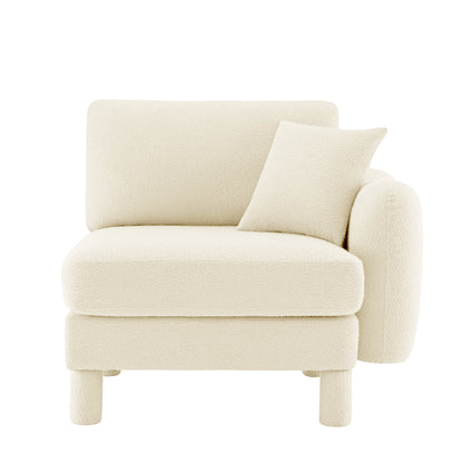 Lucas Right-Facing Sofa with Pillow - Beige