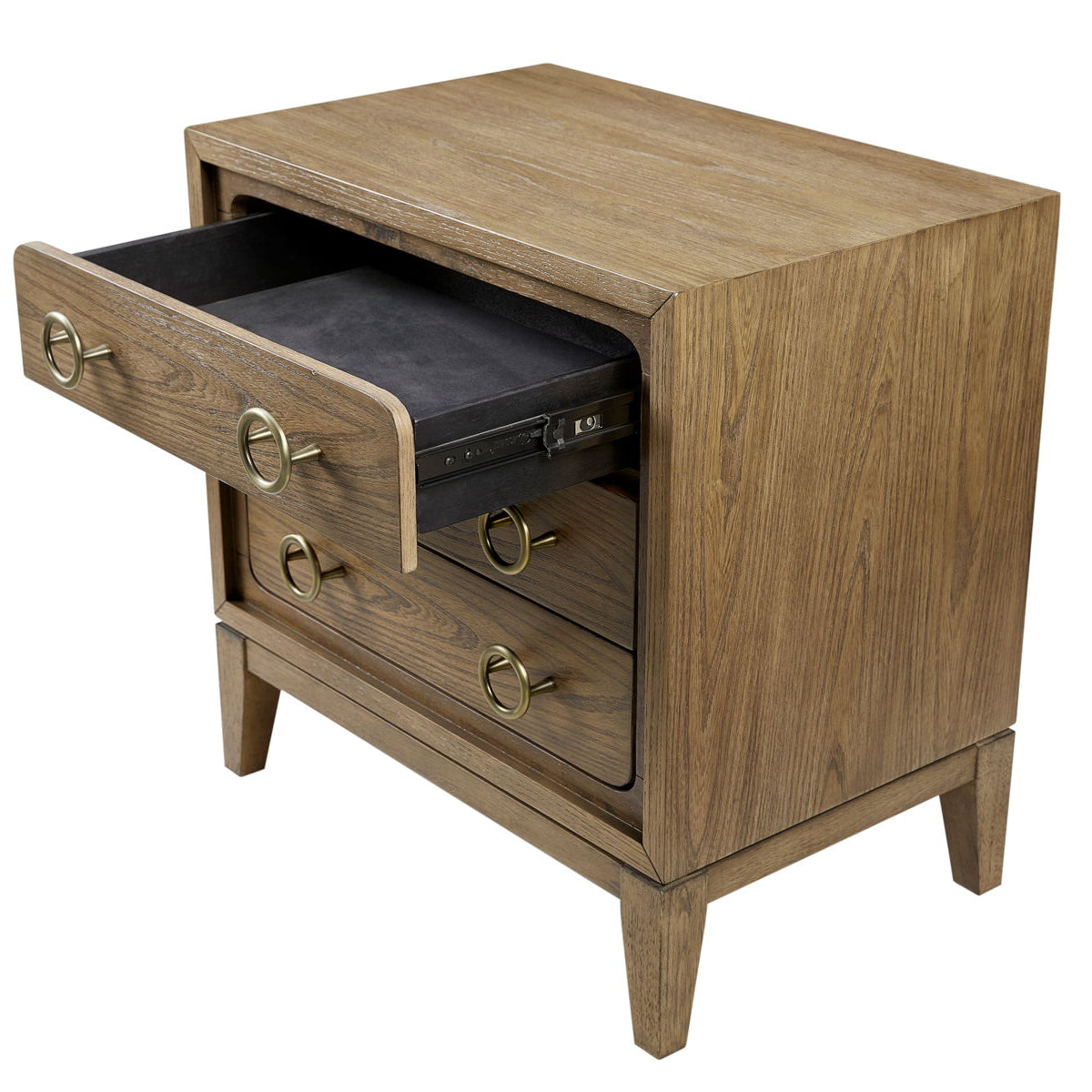 3 Drawer Nightstand With USB - Latte