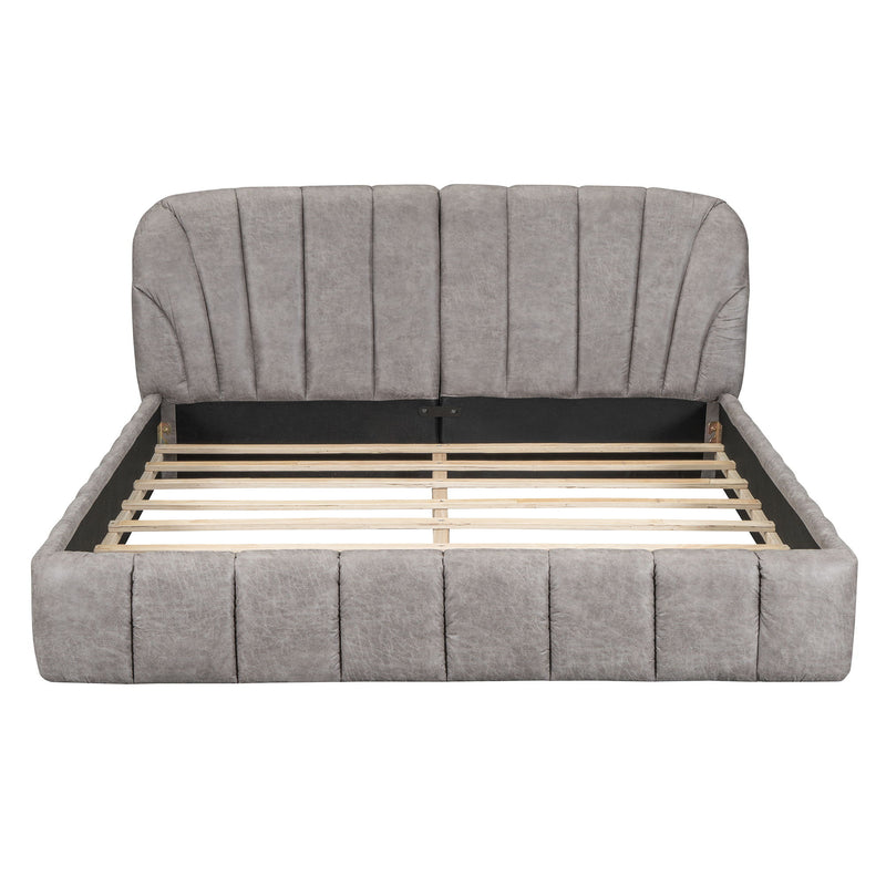 Elegant Design Upholstered Platform Bed