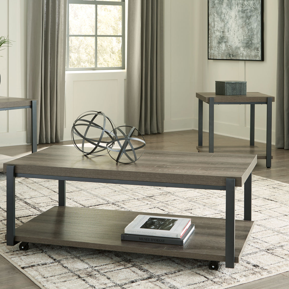 Wilmaden - Occasional Table Set (Set of 3) - Gray / Black