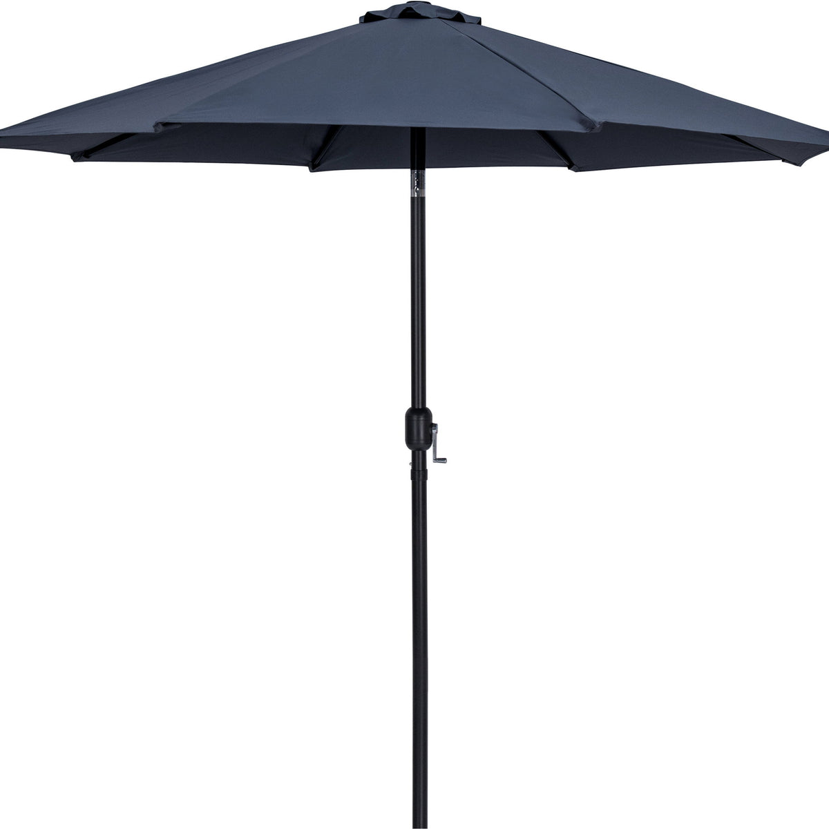 Fiji - Aluminum Patio Umbrella With Round Teak And Black Base