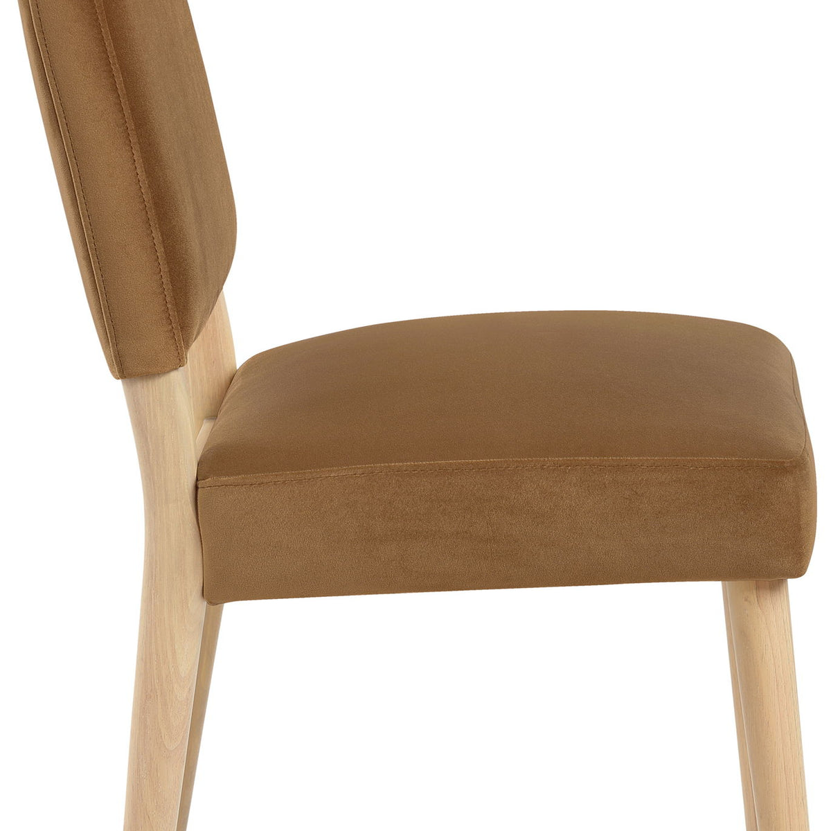 Varinelle - Velvet Upholstered Dining Chair (Set of 2) - Saddle