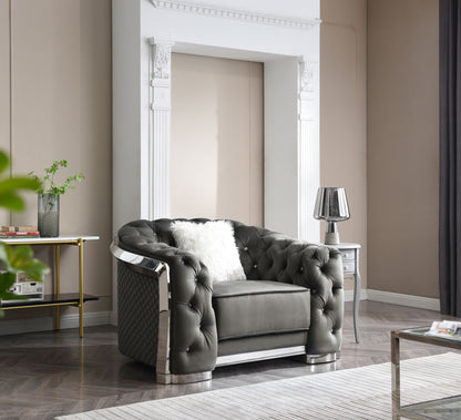 Sophisticated Accent Chair - Gray