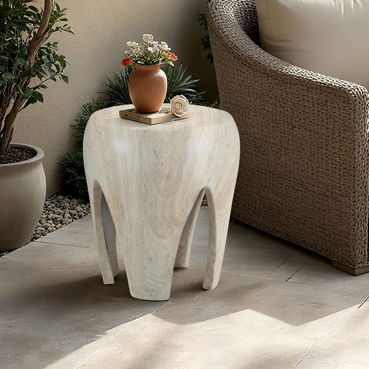 Moxie - Concrete And Fiberglass Indoor / Outdoor End Table