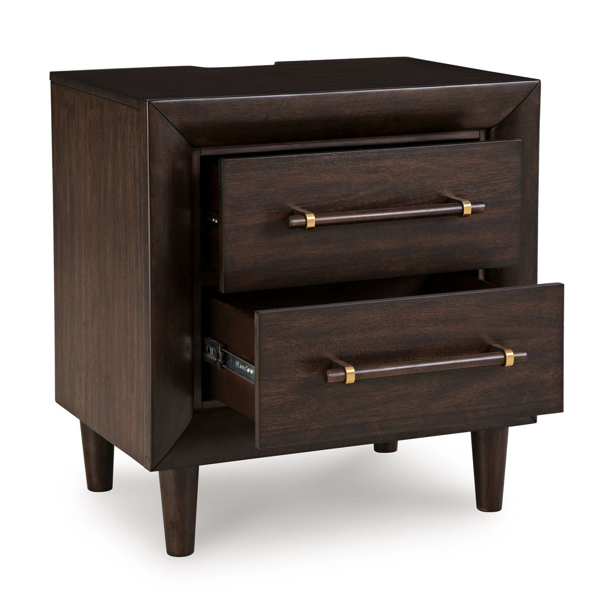Dantenton - Two Drawer Night Stand - Merlot