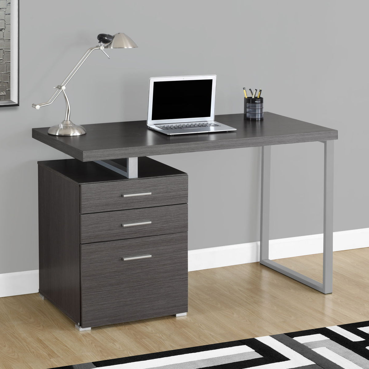 Computer Desk Left Right Set-Up Storage Drawers For Home Office
