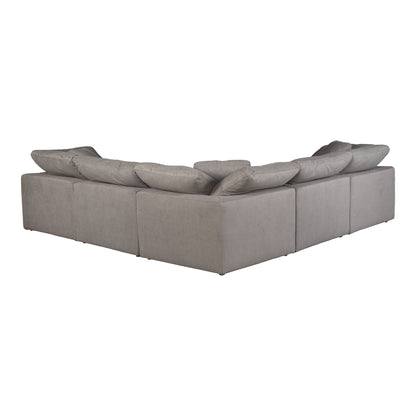 Terra - Condo Classic L Modular Sectional Livesmart Fabric - Light Gray