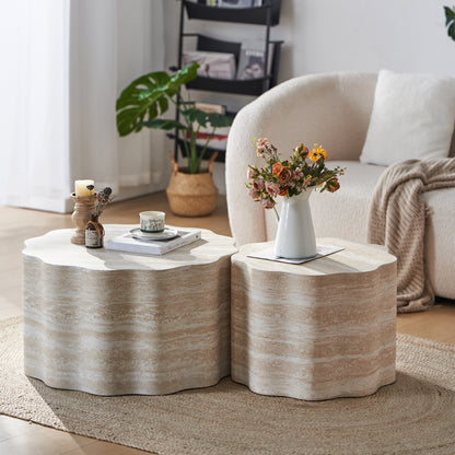 Nesting Coffee Table Set Brown