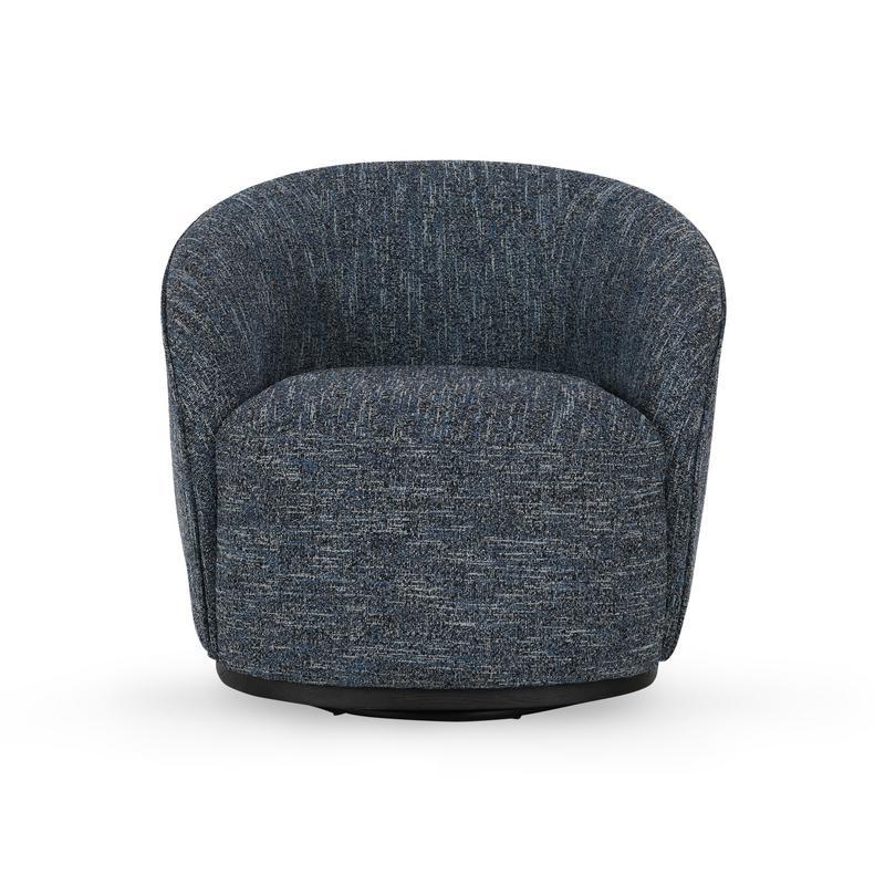 Andrea - Swivel Accent Chair - Blue