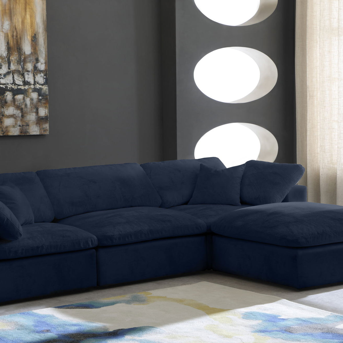 Cozy - 4 Piece Modular Sectional With Chaise