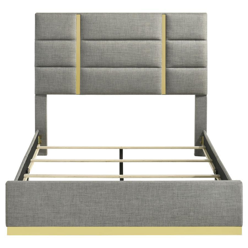 Ines - Fabric Upholstered Panel Bed