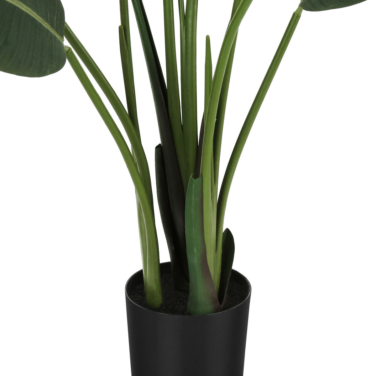 60" Tall, Artificial Plant, Bird Of Paradise Tree, Indoor, Faux, Fake, Floor, Greenery, Potted, Decorative - Green / Black